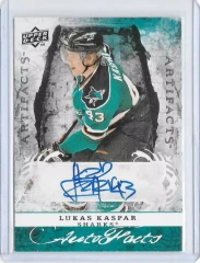 2008-09 Upper Deck Artifacts Autofacts Lukas Kaspar #AF-LK Auto Sharks